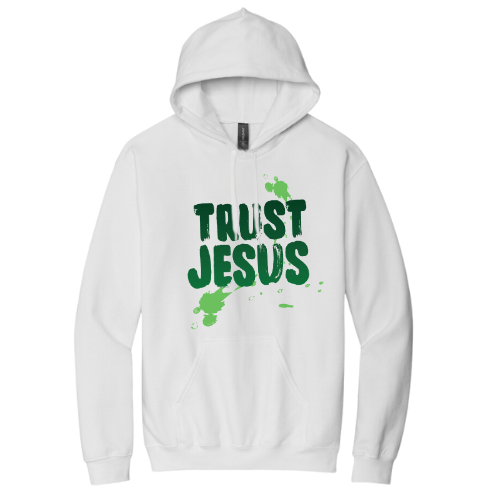 Hooded Sweatshirt - Trust Jesus (White)