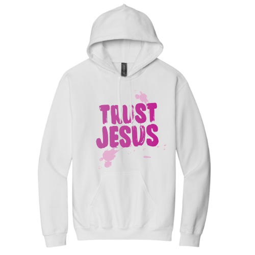 Hooded Sweatshirt - Trust Jesus (White)