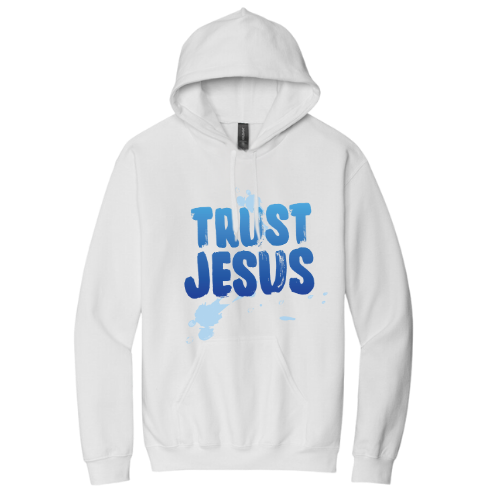 Hooded Sweatshirt - Trust Jesus (White)