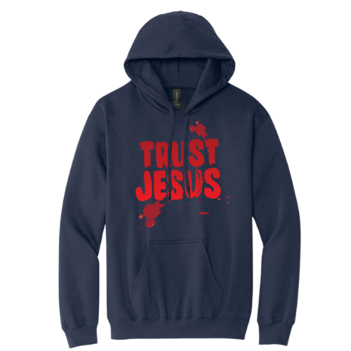 Hooded Sweatshirt - Thank You Lord for Saving Me (Navy)