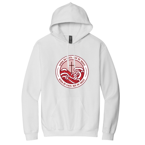 Hooded Sweatshirt - Walk By Faith (White)