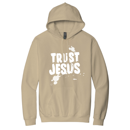 Hooded Sweatshirt - Trust Jesus (Sand)