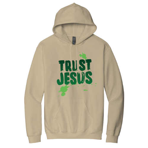 Hooded Sweatshirt - Trust Jesus (Sand)