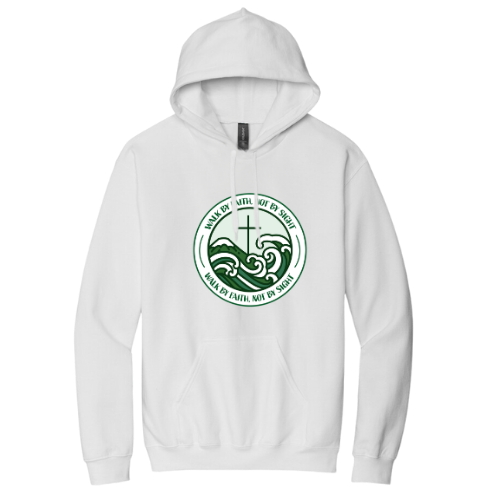 Hooded Sweatshirt - Walk By Faith (White)