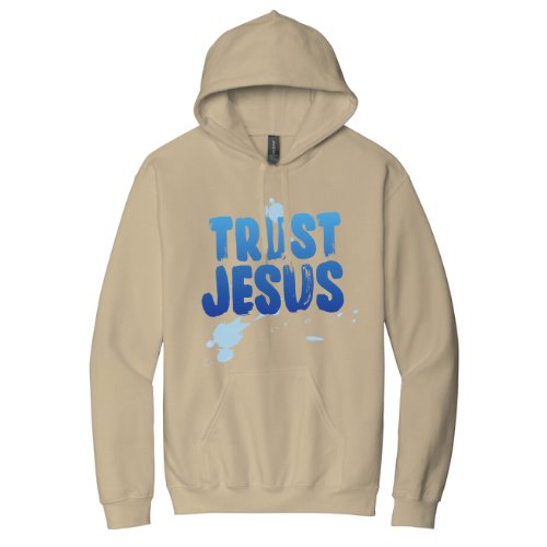 Hooded Sweatshirt - Trust Jesus (Sand)
