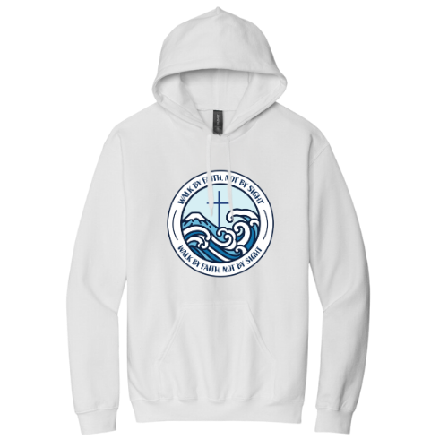 Hooded Sweatshirt - Walk By Faith (White)