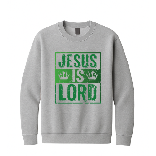 Crewneck Sweatshirt - Jesus is Lord (Grey)