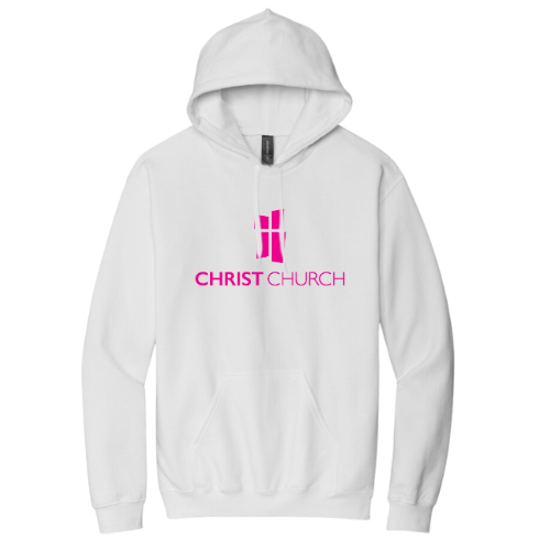 Hooded Sweatshirt - Christ Church Logo (White)