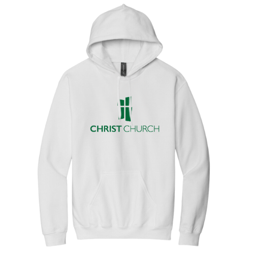 Hooded Sweatshirt - Christ Church Logo (White)