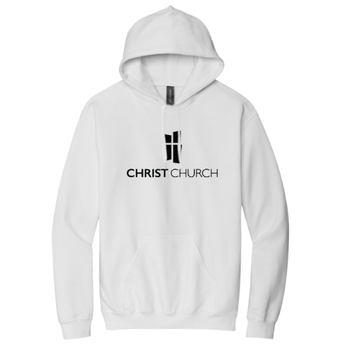 Hooded Sweatshirt - Christ Church Logo (White)