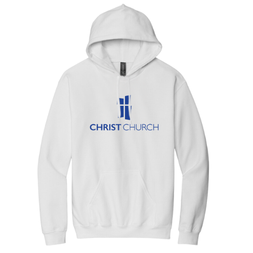 Hooded Sweatshirt - Christ Church Logo (White)