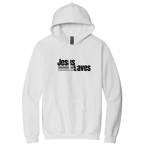Hooded Sweatshirt - Jesus Saves (White)