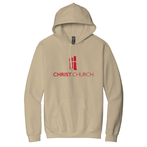 Hooded Sweatshirt - Christ Church Logo (Sand)