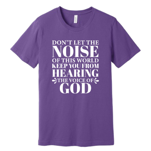 Unisex Jersey Short Sleeve Tee. Voice Of God  (Purple)