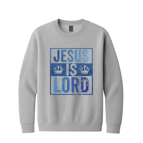 Crewneck Sweatshirt - Jesus is Lord (Grey)