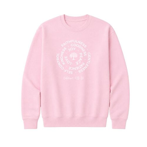 Crewneck Sweatshirt - Fruit of the Spiritt (Pink)