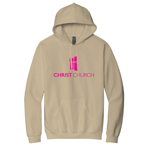 Hooded Sweatshirt - Christ Church Logo (Sand)