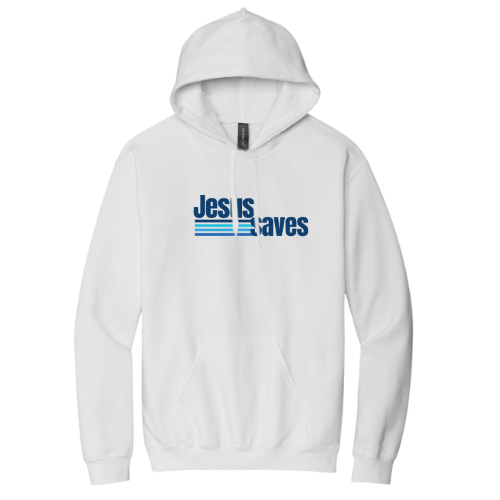 Hooded Sweatshirt - Jesus Saves (White)