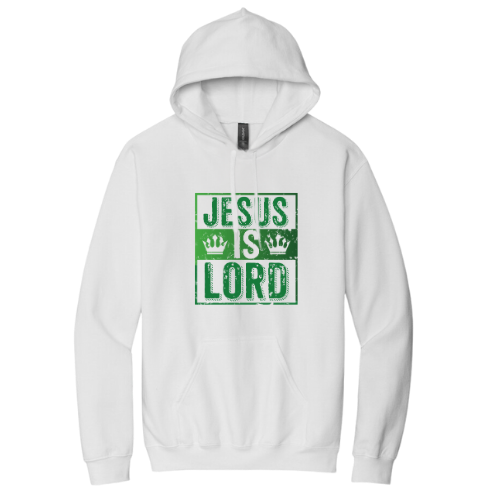 Hooded Sweatshirt - Jesus Is Lord (White)
