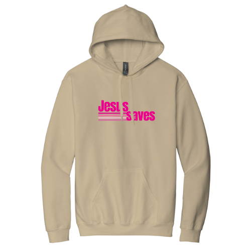 Hooded Sweatshirt - Jesus Saves (Sand)