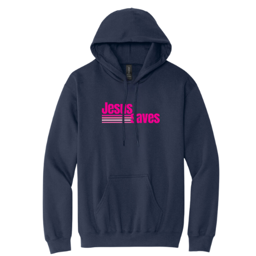 Hooded Sweatshirt - Jesus Saves (Navy)