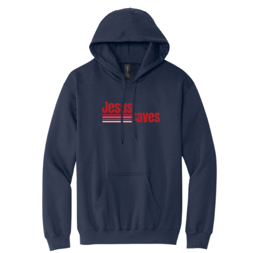 Hooded Sweatshirt - Jesus Saves (Navy)