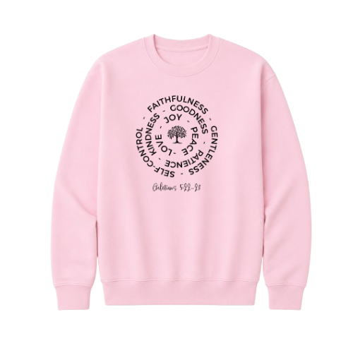 Crewneck Sweatshirt - Fruit of the Spiritt (Pink)