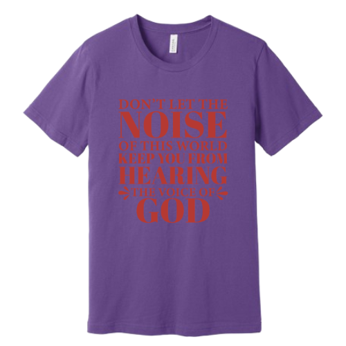 Unisex Jersey Short Sleeve Tee. Voice Of God  (Purple)