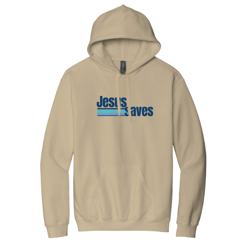 Hooded Sweatshirt - Jesus Saves (Sand)