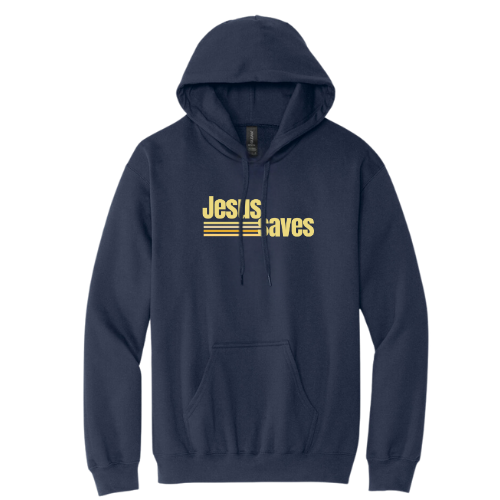 Hooded Sweatshirt - Jesus Saves (Navy)