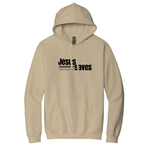 Hooded Sweatshirt - Jesus Saves (Sand)