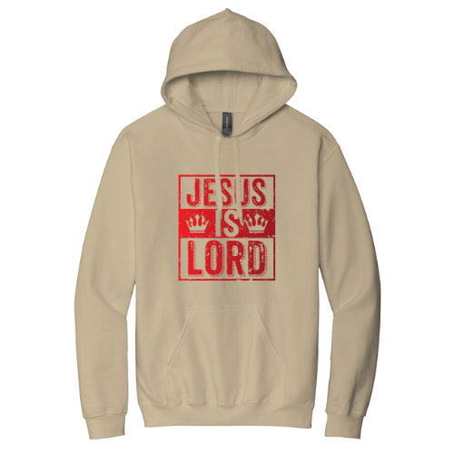 Hooded Sweatshirt - Jesus Is Lord (Sand)