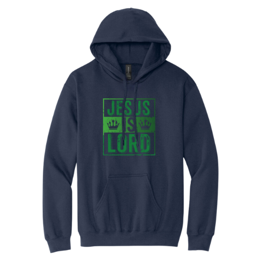 Hooded Sweatshirt - Jesus Is Lord (Navy)