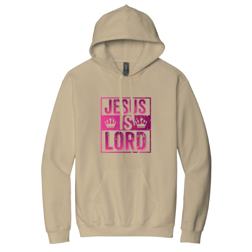 Hooded Sweatshirt - Jesus Is Lord (Sand)