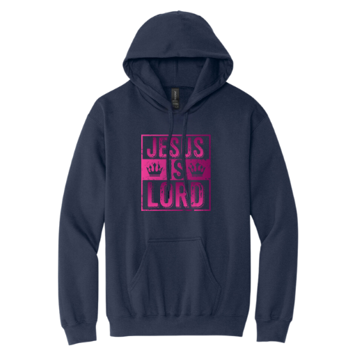 Hooded Sweatshirt - Jesus Is Lord (Navy)