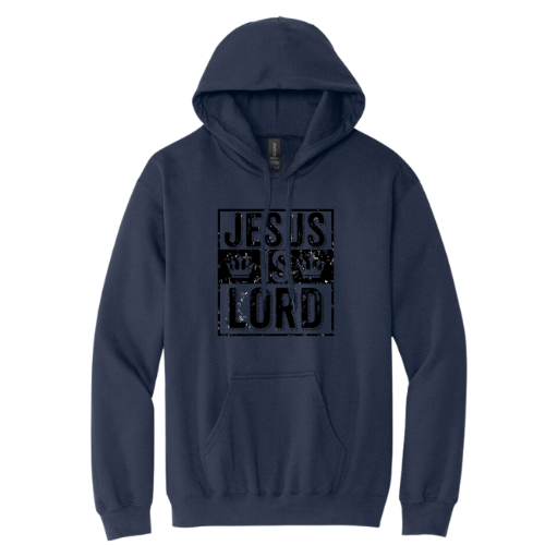 Hooded Sweatshirt - Jesus Is Lord (Navy)