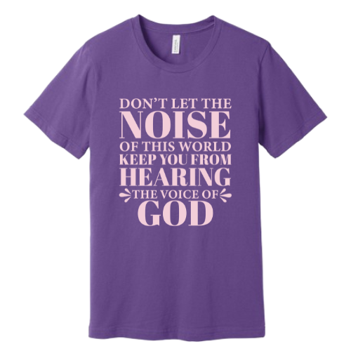 Unisex Jersey Short Sleeve Tee. Voice Of God  (Purple)