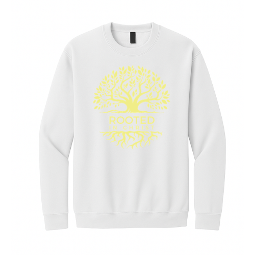 Crewneck Sweatshirt - Rooted in Christ (White)