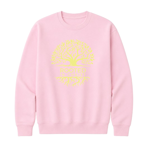 Crewneck Sweatshirt - Rooted in Christ (Pink)