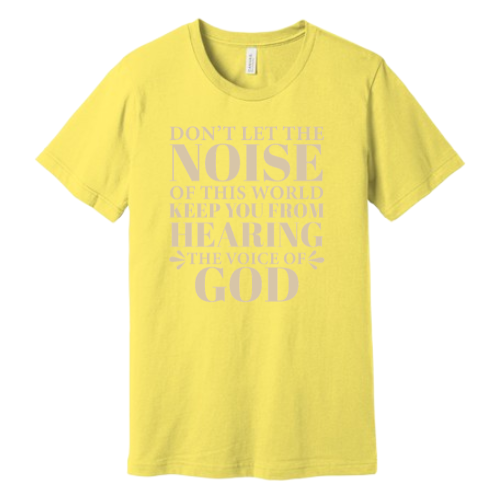 Unisex Jersey Short Sleeve Tee. Voice Of God  (Yellow)