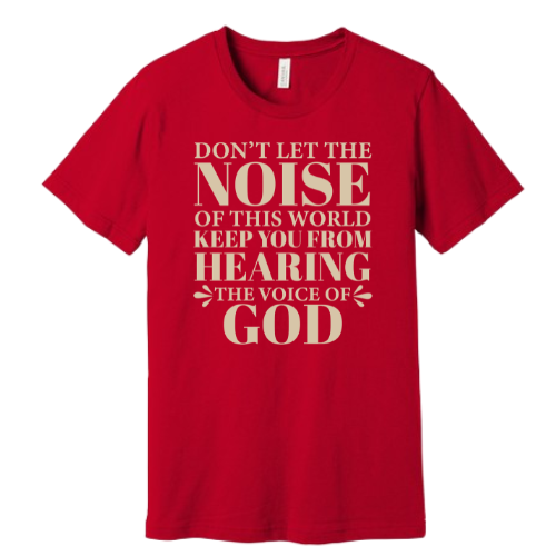 Unisex Jersey Short Sleeve Tee. Voice Of God  (Red)