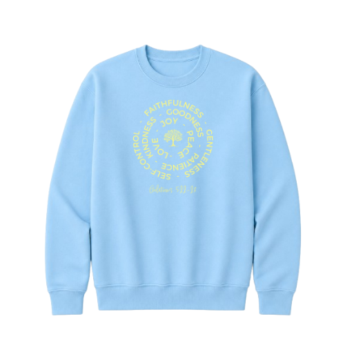Crewneck Sweatshirt - Fruit of the Spiritt (Sky Blue)