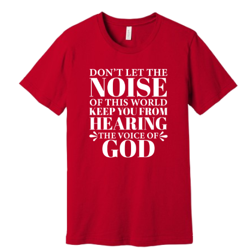 Unisex Jersey Short Sleeve Tee. Voice Of God  (Red)