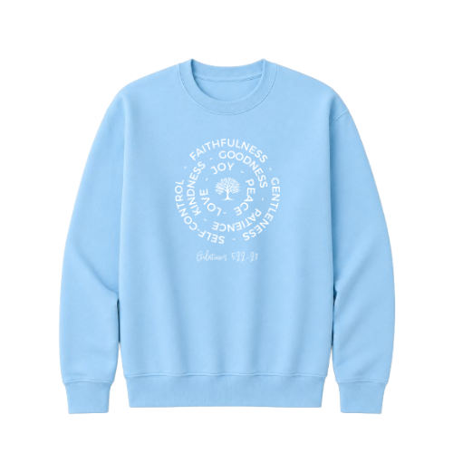 Crewneck Sweatshirt - Fruit of the Spiritt (Sky Blue)