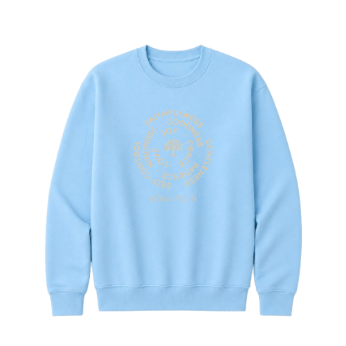Crewneck Sweatshirt - Fruit of the Spiritt (Sky Blue)