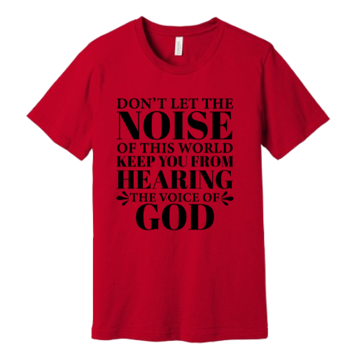 Unisex Jersey Short Sleeve Tee. Voice Of God  (Red)