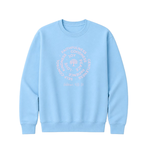 Crewneck Sweatshirt - Fruit of the Spiritt (Sky Blue)