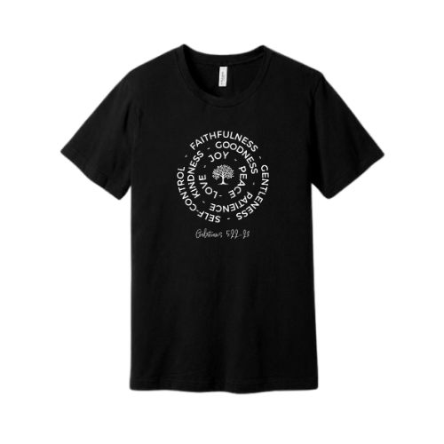 Unisex Jersey Short Sleeve Tee. Fruit of the Spirit (Black)