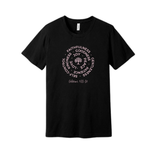 Unisex Jersey Short Sleeve Tee. Fruit of the Spirit (Black)