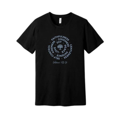 Unisex Jersey Short Sleeve Tee. Fruit of the Spirit (Black)